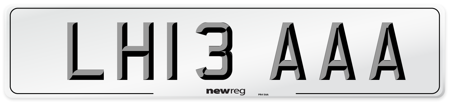 LH13 AAA Number Plate from New Reg